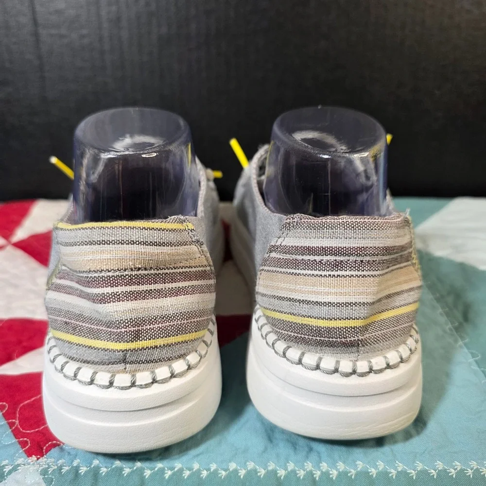 Hey Dude Wendy Rise Loafers Womens 8 Grey Platform Slip‎ On Shoes